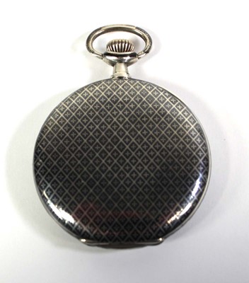 Lot 467 - A metalware open face pocket watch by Leonidas,...