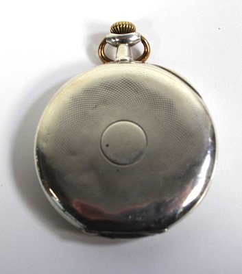 Lot 467 - A metalware open face pocket watch by Leonidas,...