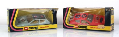 Lot 187 - Two Corgi 315 Lotus Elite models, both boxed (2)