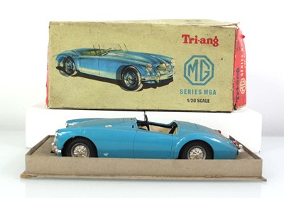 Lot 189 - A tri-ang 1/20 scale battery operated MGA, boxed