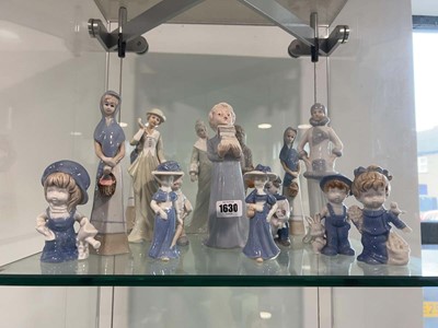 Lot 1630 - Shelf of porcelain ornaments