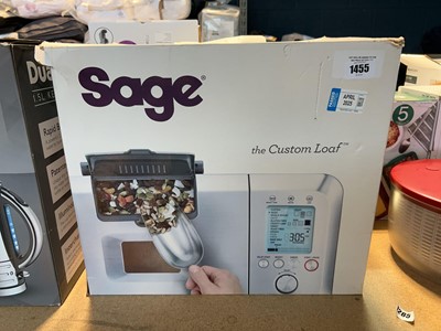 Lot 1455 - Boxed Sage 'the custom loaf' bread maker