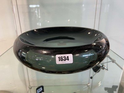 Lot 1634 - Green glass shallow bowl by Interio