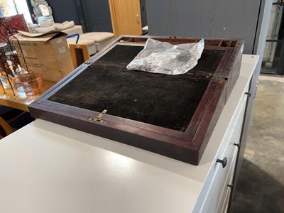 Lot 1639 - Victorian rosewood writing slope having 2...