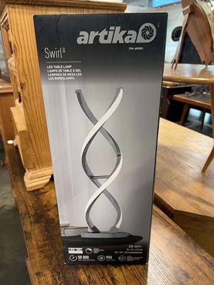 Lot 1641 - Artika Swirl LED table lamp, boxed