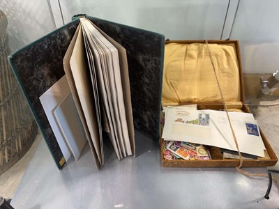 Lot 1643 - Stamp album and a small box of mixed stamps