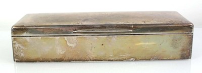 Lot 360 - A silver and parcel gilt cigarette box of...
