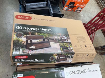 Lot 2609 - Boxed Keter 227L outdoor storage bench