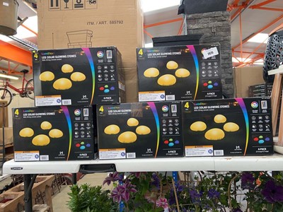 Lot 2615 - 5 boxes of Lumirox LED solar glowing stones