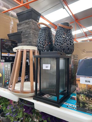 Lot 2617 - 2 boxed sets of black ceramic LED light up...
