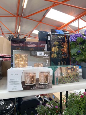 Lot 2618 - Boxed Evergreen 3 piece LED glass cube tower...