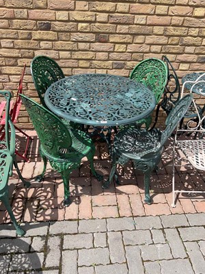 Lot 2638 - Aluminium rose petal decorative garden table...