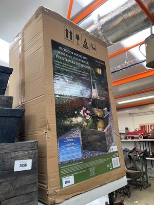 Lot 2655 - Boxed outdoor 4 tier trickling water feature