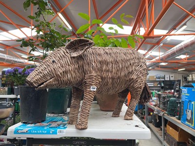 Lot 2660 - Wicker pig