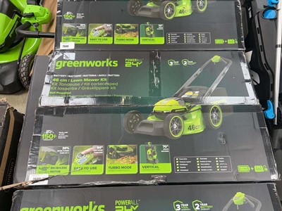 Lot 2687 - Boxed Greenworks 48V brushless lawnmower with...