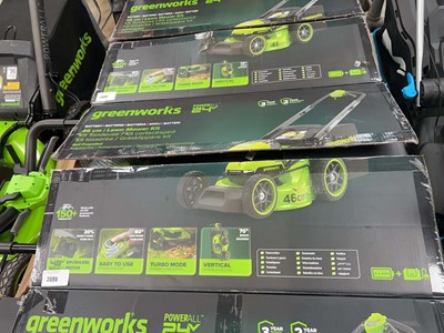 Lot 2688 - Boxed Greenworks 48V brushless lawnmower with...