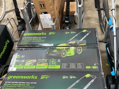 Lot 2689 - Boxed Greenworks 48V brushless lawnmower with...