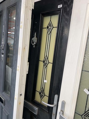 Lot 2725 - Modern black composite external door (no frame)
