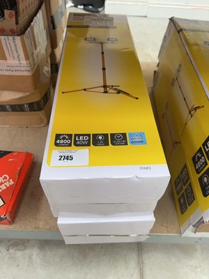 Lot 2745 - 2 boxed Wessex 240V Core Light LED tripod work...
