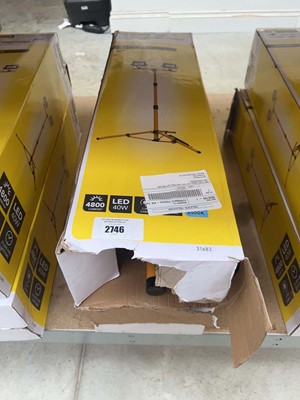 Lot 2746 - 2 boxed Wessex 240V Cool White LED tripod work...