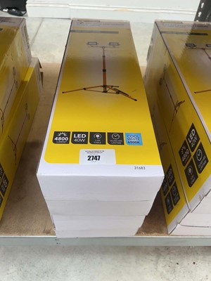 Lot 2747 - 2 boxed Wessex 240V Cool White LED tripod work...