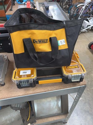 Lot 2752 - DeWalt deep pro organiser, together with...