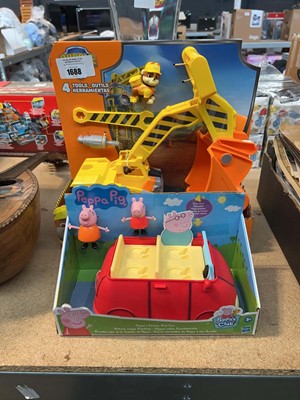 Lot 1688 - Rubble Crew toy with Peppa Pig toy