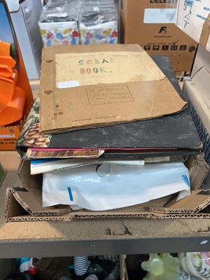 Lot 1692 - Tray of scrap books and other ephemera
