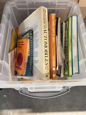 Lot 1703 - Box containing garage manuals, auto manuals, etc.