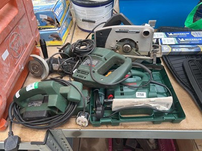 Lot 2758 - Selection of electric hand tools to include...