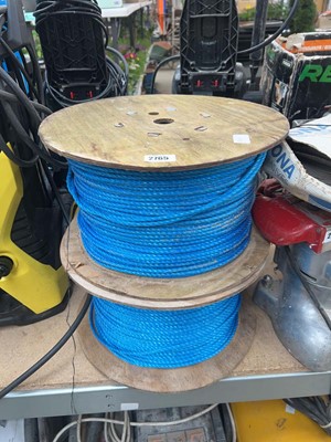 Lot 2765 - 2 large rolls of blue rope