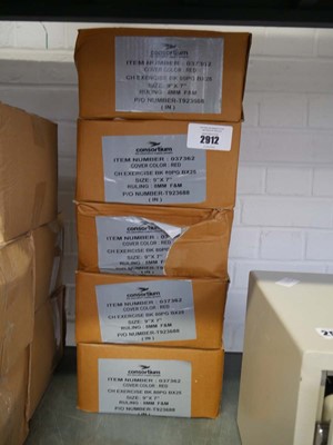 Lot 2912 - 5 boxes containing 150 Consortium 80 page red...