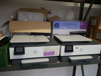 Lot 2914 - 4 HP OfficeJet 8122E printers