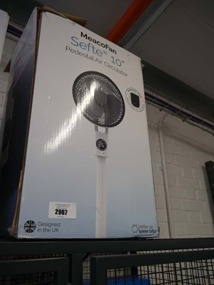 Lot 2967 - Boxed Meaco Sefte 10" pedestal fan