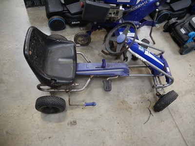 Lot 2988 - Kettler 4 wheel pedal cart in blue and white
