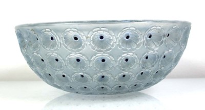 Lot 205 - A Lalique pale blue 'Nemours' bowl, d. 25.5 cm