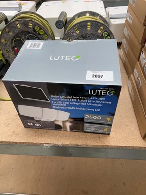 Lot 2837 - Lutec motion activated solar security light,...