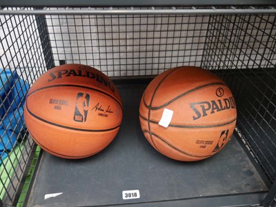 Lot 3018 - 2 Spalding NBA basketballs