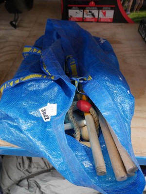 Lot 3022 - Bag containing garden croquet set