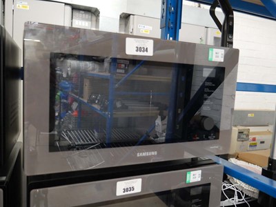 Lot 3034 - Samsung Smart Things microwave oven in grey...