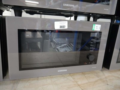 Lot 3037 - Samsung Smart Things microwave oven in grey...