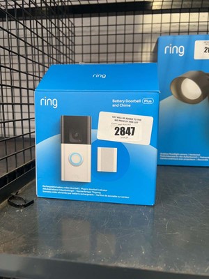 Lot 2847 - Ring Battery Video Doorbell Plus and Chime, boxed