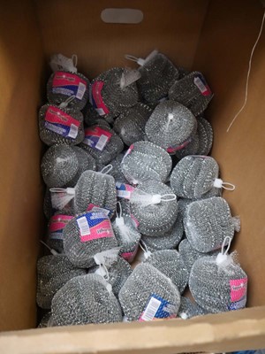 Lot 3087 - Box containing Super Bright galvanised scourers