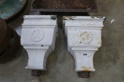 Lot 2298 - Pair of cast iron gutter croppers