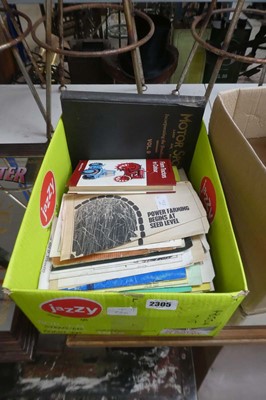 Lot 2305 - Box of vintage various bygone and car related...