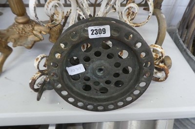 Lot 2309 - Brass pulley