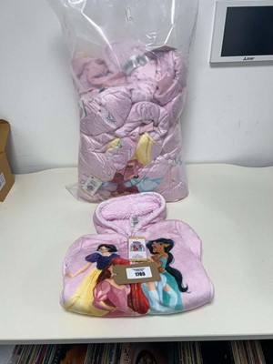 Lot 1765 - Approx. 12 girls Disney princess plush hoodies.
