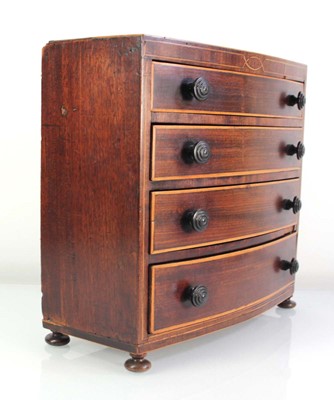 Lot 97 - A 19th century mahogany and satinwood banded...
