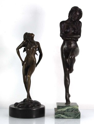 Lot 100 - A contemporary bronze figure modelled as a...