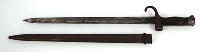 Lot 116 - A sword-bayonet with fullered blade and...